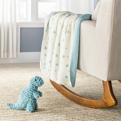 Plush Baby Blanket - Dinosaur Footprint - Cloud Island™ 1 Plush Baby Blanket - Dinosaur Footprint - Cloud Island™