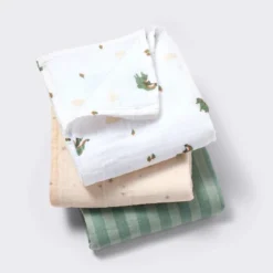 Muslin Swaddle Baby Blanket - Dragons - 3pk - Cloud Island™ -Little Luxe Store GUEST 018695ba c519 452c 945f 9670b7f4b2d9
