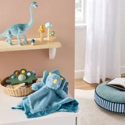 Little Luxe Store 11 Plush Security Blanket - Blue Dino - Cloud Island™