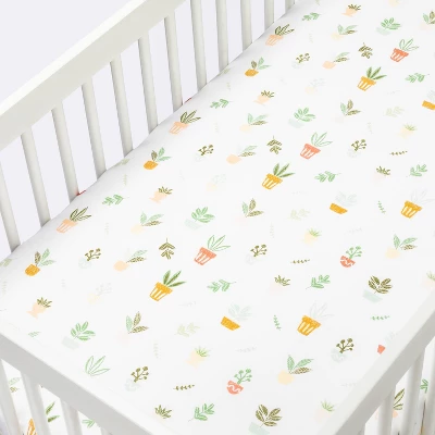 Fitted Crib Sheet Plants - Cloud Island™ 1 Fitted Crib Sheet Plants - Cloud Island™