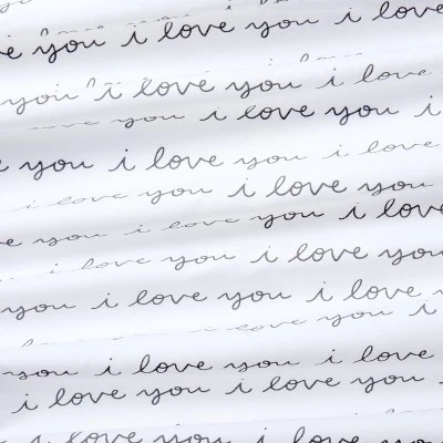 Fitted Crib Sheet I Love You - Cloud Island™ White/Gray 3 Fitted Crib Sheet I Love You - Cloud Island™ White/Gray - Image 3