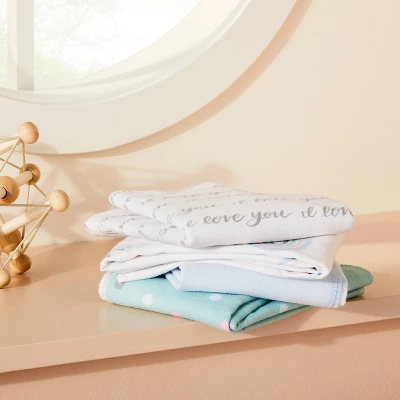 Flannel Baby Blankets I Love You To The Moon And Back - 4pk - Cloud Island™ 1 Flannel Baby Blankets I Love You To The Moon And Back - 4pk - Cloud Island™