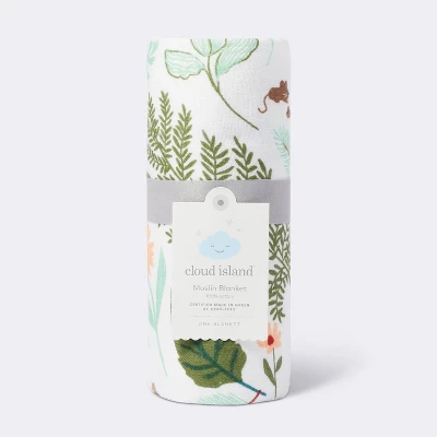 Muslin Swaddle Blanket Fauna - Pink/Green/Tan - Cloud Island™ 3 Muslin Swaddle Blanket Fauna - Pink/Green/Tan - Cloud Island™ - Image 3