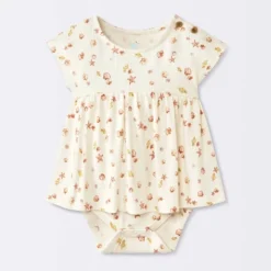 Baby Girls' Costal Ribbed Romper - Cloud Island™ White -Little Luxe Store GUEST 08fc809e ef32 4fd8 a3cf 3304c3d2122a