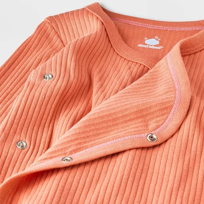 Baby Girls' 3pk Side Snap Long Sleeve Bodysuit - Cloud Island™ Pink 3 Baby Girls' 3pk Side Snap Long Sleeve Bodysuit - Cloud Island™ Pink - Image 3