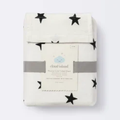 Flannel Fitted Crib Sheet Stars - Cloud Island™ - Cream/Black 8 Flannel Fitted Crib Sheet Stars - Cloud Island™ - Cream/Black -Little Luxe Store GUEST 0a1aa77d 2b76 4ffd b2c3 2042ba7f4d9f