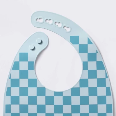 Silicone Bibs - 2pk - Birds/Checker - Cloud Island™ 3 Silicone Bibs - 2pk - Birds/Checker - Cloud Island™ - Image 3