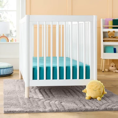 Polyester Rayon Fitted Crib Sheet - Teal - Cloud Island™ 1 Polyester Rayon Fitted Crib Sheet - Teal - Cloud Island™