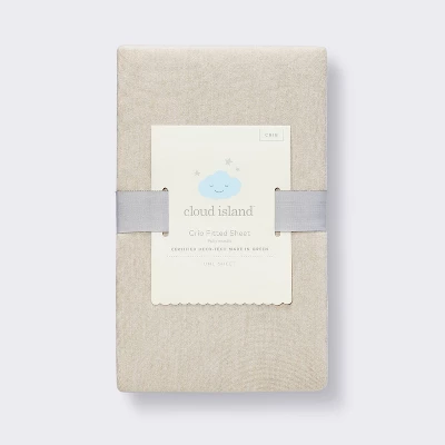 Polyester Rayon Fitted Crib Sheet - Stone - Cloud Island™ 3 Polyester Rayon Fitted Crib Sheet - Stone - Cloud Island™ - Image 3