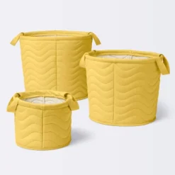 Quilted Fabric Medium Round Storage Basket - Yellow - Cloud Island™ -Little Luxe Store GUEST 0b733d0a 2113 4887 b178 9085c321a75c 1