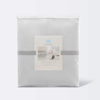 Crib Bedding Set - Gray - 4pc - Cloud Island™ 5 Crib Bedding Set - Gray - 4pc - Cloud Island™ - Image 5