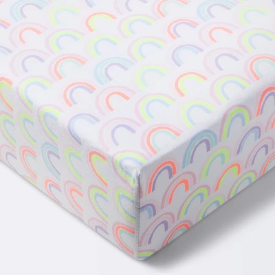 Fitted Crib Sheet Rainbows - Cloud Island™ - White 5 Fitted Crib Sheet Rainbows - Cloud Island™ - White - Image 5
