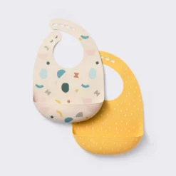 Silicone Bibs - 2pk - Shapes/Yellow - Cloud Island™ 7 Silicone Bibs - 2pk - Shapes/Yellow - Cloud Island™ -Little Luxe Store GUEST 0d0d779c 6074 40db 91fe 486ecb671846