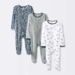 Baby Boys' 3pk Pandas Zip-Up Sleep N' Play - Cloud Island™ Heather Gray -Little Luxe Store GUEST 0e627b77 fdb2 4bca ab84 113865f2213d
