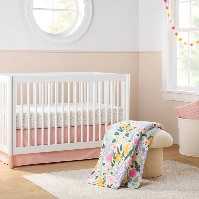 Crib Bedding Set - Painterly Floral - 4pc - Cloud Island™ 1 Crib Bedding Set - Painterly Floral - 4pc - Cloud Island™