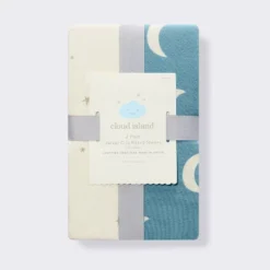 Fitted Jersey Crib Sheet - Moon Stars - 2pk - Cloud Island™ 6 Fitted Jersey Crib Sheet - Moon Stars - 2pk - Cloud Island™ -Little Luxe Store GUEST 108b3e4f 3398 41e9 bd7b ad08ae159d7a