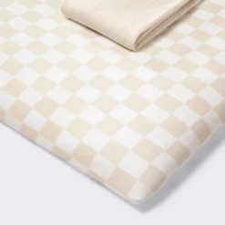 Fitted Play Yard Jersey Sheet - Cream Checks - 2pk - Cloud Island™ 7 Fitted Play Yard Jersey Sheet - Cream Checks - 2pk - Cloud Island™ -Little Luxe Store GUEST 14936925 bda5 4066 be44 425c94a75b07