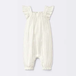 Baby Girls' Striped Gauze Long Legged Romper - Cloud Island™ Cream -Little Luxe Store GUEST 151e4b2f 1410 47a9 9ab8 33e1752119f2