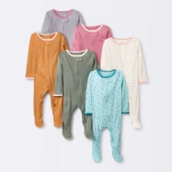 Baby 6pk Zip-Up Sleep N' Play - Cloud Island™ Brown -Little Luxe Store GUEST 17e639dc 5a2e 47a4 801a 84f79c6954a1