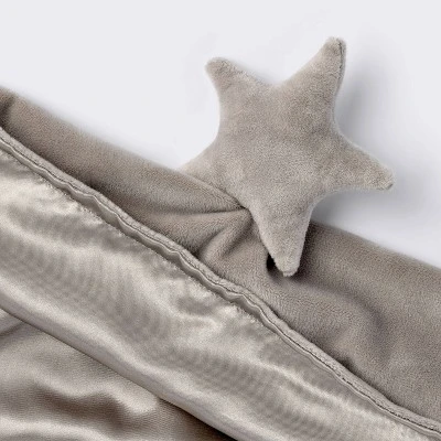 Plush Security Blanket - Gray Star - Cloud Island™ 2 Plush Security Blanket - Gray Star - Cloud Island™ - Image 2