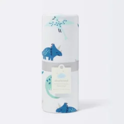 Jersey Knit Reversible Faux Fur Blanket Dinos - Cloud Island™ Blue/Green -Little Luxe Store GUEST 181d3656 239b 48db 9448 6bf347301b77