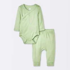 Baby 2pc Neutral Pointelle Top & Bottom Set - Cloud Island™ Green -Little Luxe Store GUEST 2111f6ef ea90 4ffc 92fe 34c5401769fc