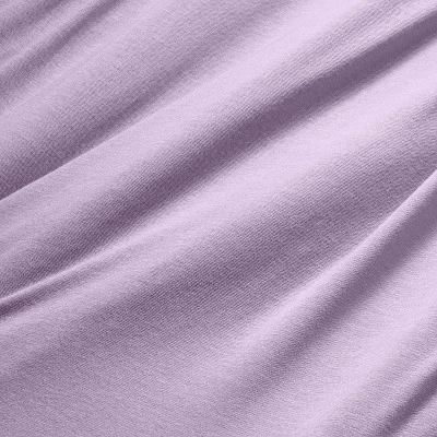 Polyester Rayon Fitted Crib Sheet - Purple - Cloud Island™ 2 Polyester Rayon Fitted Crib Sheet - Purple - Cloud Island™ - Image 2