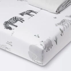 Fitted Jersey Crib Sheet 2pk - Cloud Island™ Two By Two Animals And Solid Gray -Little Luxe Store GUEST 2a2cca43 adc9 41df 846f a496c4459f3f