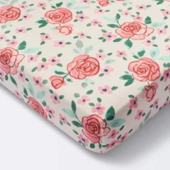 Cotton Fitted Crib Sheet - Large Floral Blooms - Cloud Island™ -Little Luxe Store GUEST 30de2621 c761 4ffe bf27 cdf206829525