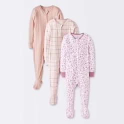Baby Girls' 3pk Floral Tight Fit Sleep N' Play - Cloud Island™ Peach 7 Baby Girls' 3pk Floral Tight Fit Sleep N' Play - Cloud Island™ Peach -Little Luxe Store GUEST 32f77565 5464 42a9 94aa 4f20d02a6bd8