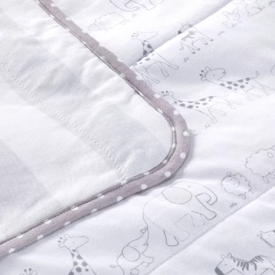 Jersey Knit Reversible Blanket Two By Two - Cloud Island™ Gray 2 Jersey Knit Reversible Blanket Two By Two - Cloud Island™ Gray - Image 2