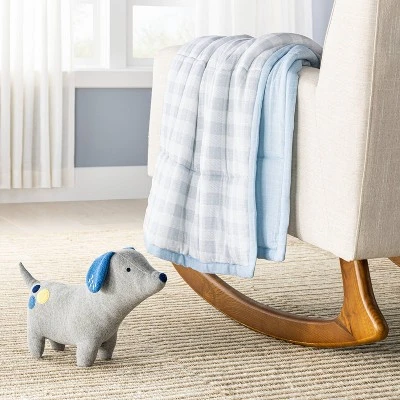 Muslin Quilt Baby And Toddler Blanket - Blue - Cloud Island™ 1 Muslin Quilt Baby And Toddler Blanket - Blue - Cloud Island™