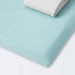 Fitted Play Yard Jersey Sheet - Cloud Island™ - Light Green/Gray - 2pk -Little Luxe Store GUEST 35b258dd b576 45c0 84aa 367dc235d62c
