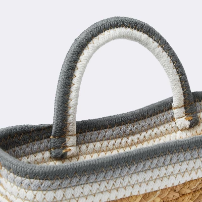 Wall Hanging Natural Woven Basket With Coiled Rope Handle - Cloud Island™ 2 Wall Hanging Natural Woven Basket With Coiled Rope Handle - Cloud Island™ - Image 2