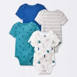 Baby 4pk Short Sleeve Bodysuit - Cloud Island™ Blue -Little Luxe Store GUEST 38142cdc 1d05 442d ba26 7b8eb58bc361