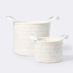 Round Bin With Slub Stitching - Cloud Island™ -Little Luxe Store GUEST 3c63ee2c 6f0d 48d3 86a4 56bb04069c8f