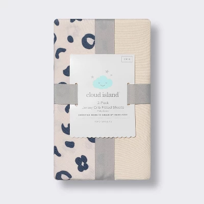 Fitted Jersey Crib Sheet - Leopard - 2pk - Cloud Island™ 3 Fitted Jersey Crib Sheet - Leopard - 2pk - Cloud Island™ - Image 3