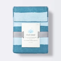 Flannel Fitted Crib Sheet - Blue Stripes - Cloud Island™ -Little Luxe Store GUEST 40ebcdb9 970e 4cb6 9eb1 5bfbe495ef99