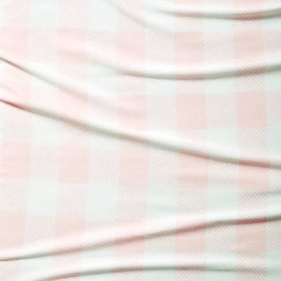 Polyester Rayon Fitted Crib Sheet - Pink Gingham - Cloud Island™ 2 Polyester Rayon Fitted Crib Sheet - Pink Gingham - Cloud Island™ - Image 2