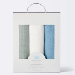 Muslin Swaddle Baby Blanket - Blue Neutrals - 3pk - Cloud Island™ -Little Luxe Store GUEST 42c58f7d 0c11 439b 93b4 04739621ee7d