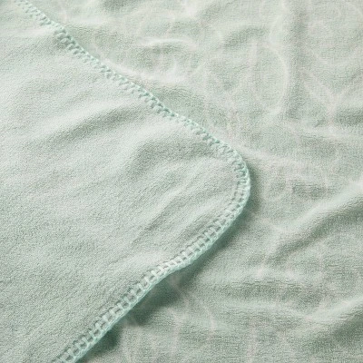 Plush Baby Blanket - Green Line Floral - Cloud Island™ 2 Plush Baby Blanket - Green Line Floral - Cloud Island™ - Image 2