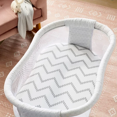 Jersey Bassinet Sheet - Cloud Island™ Gray Chevron And Solid Gray - 2pk 1 Jersey Bassinet Sheet - Cloud Island™ Gray Chevron And Solid Gray - 2pk