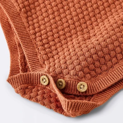 Baby Girls' 2pc Sweater Romper Set - Cloud Island™ Brown 3 Baby Girls' 2pc Sweater Romper Set - Cloud Island™ Brown - Image 3