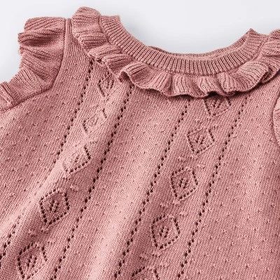 Baby Girls' Tank Sweater Romper - Cloud Island™ Purple 2 Baby Girls' Tank Sweater Romper - Cloud Island™ Purple - Image 2