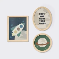 3pk Space Framed Wall Art - Cloud Island™ -Little Luxe Store GUEST 4a57625d 21f6 4b5e b7cc d18c098e0c0f