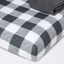 Fitted Playyard Jersey Sheet Gingham - Cloud Island™ - Gray - 2pk 7 Fitted Playyard Jersey Sheet Gingham - Cloud Island™ - Gray - 2pk -Little Luxe Store GUEST 4b10afd3 9699 4a8d 9d16 f21ad3b57e51