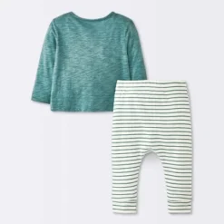 Baby Boys' 2pc Hedgehog Graphic Jogger Pants Set - Cloud Island™ Teal