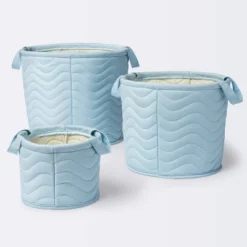 Quilted Fabric Medium Round Storage Basket - Cloud Island™ -Little Luxe Store GUEST 50059e14 ed0f 4ece b7c4 6131355149f5