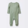 Baby 2pk Basic Wide Rib Romper - Cloud Island™ Green
