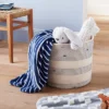 Toddler Bed Plush Blanket - Cloud Island™ Navy Stripe